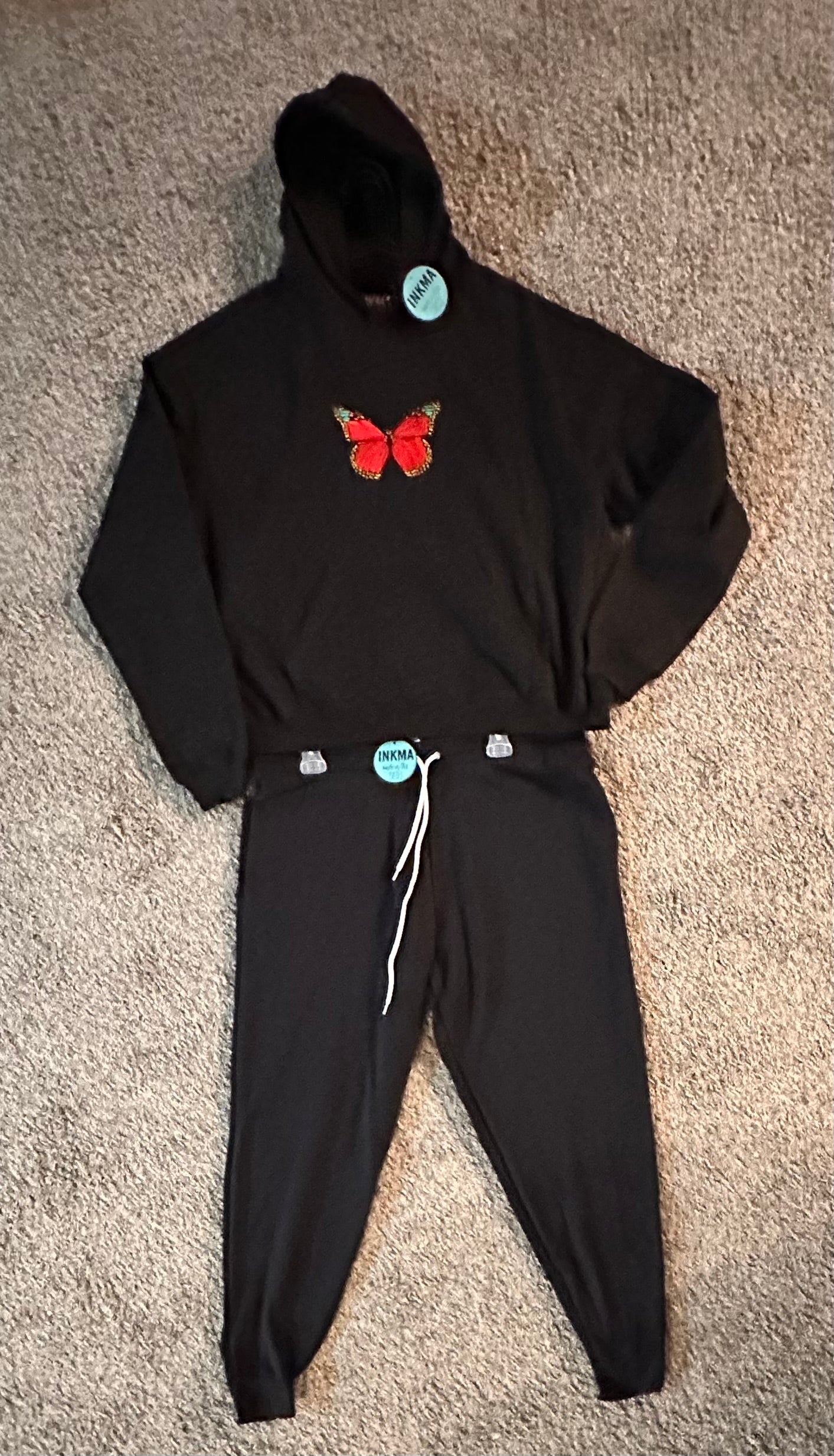 Butterfly hoodie and bottom set.