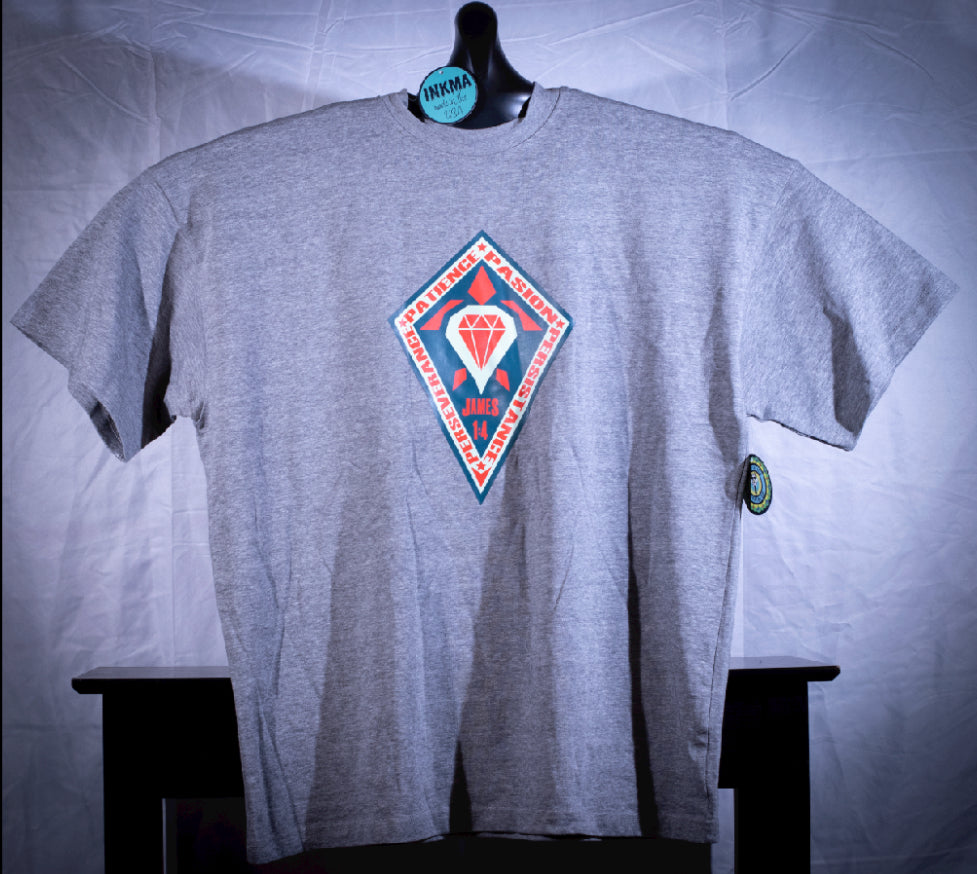 Perseverance, James 1:4 short Sleeve, Rue Porter luxury t-shirt