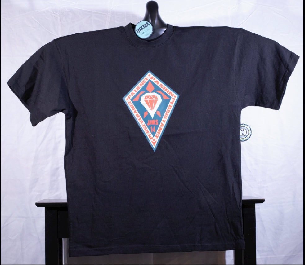 Perseverance, James 1:4 short Sleeve, Rue Porter luxury t-shirt