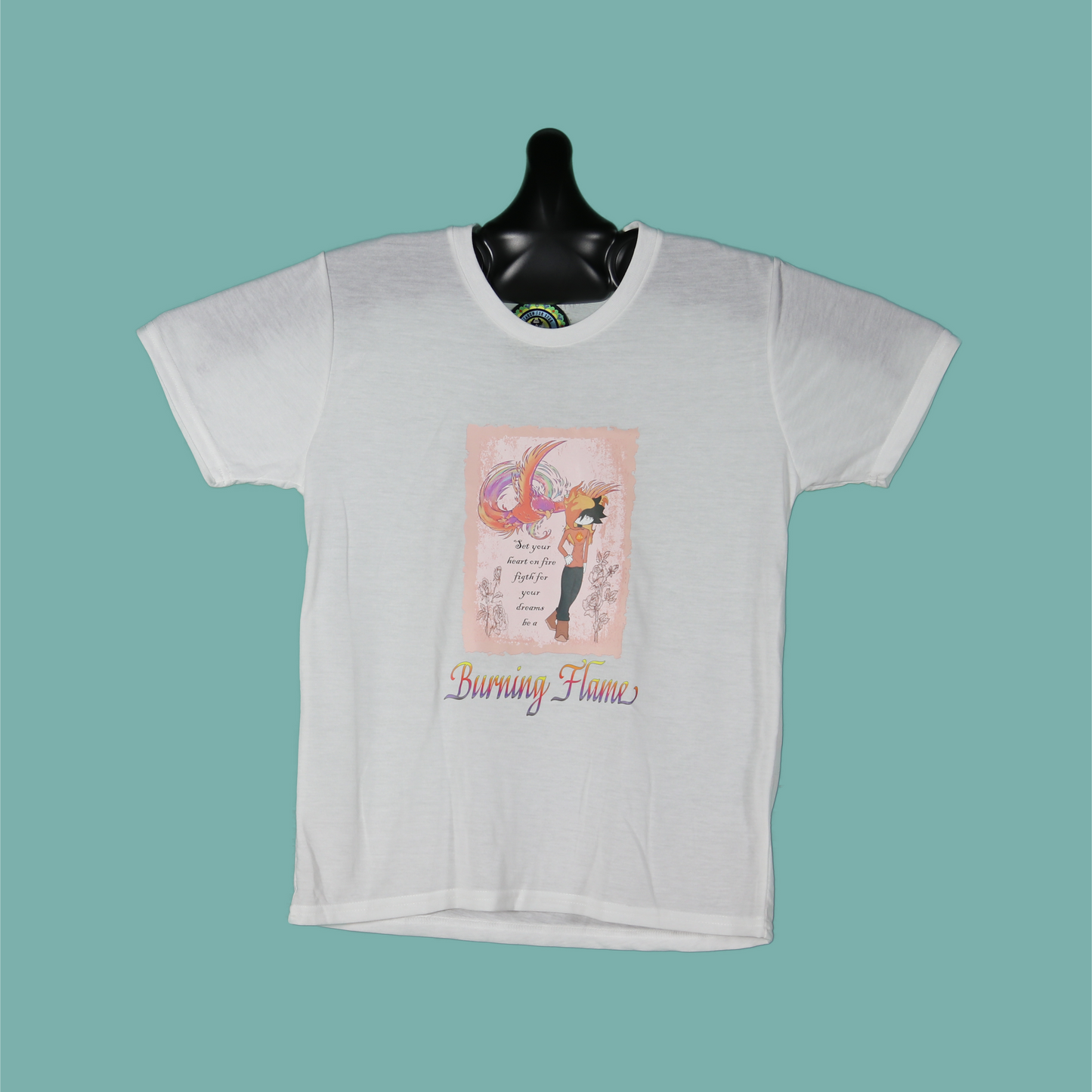 Burning Flame - Short sleeve Poly t-shirt
