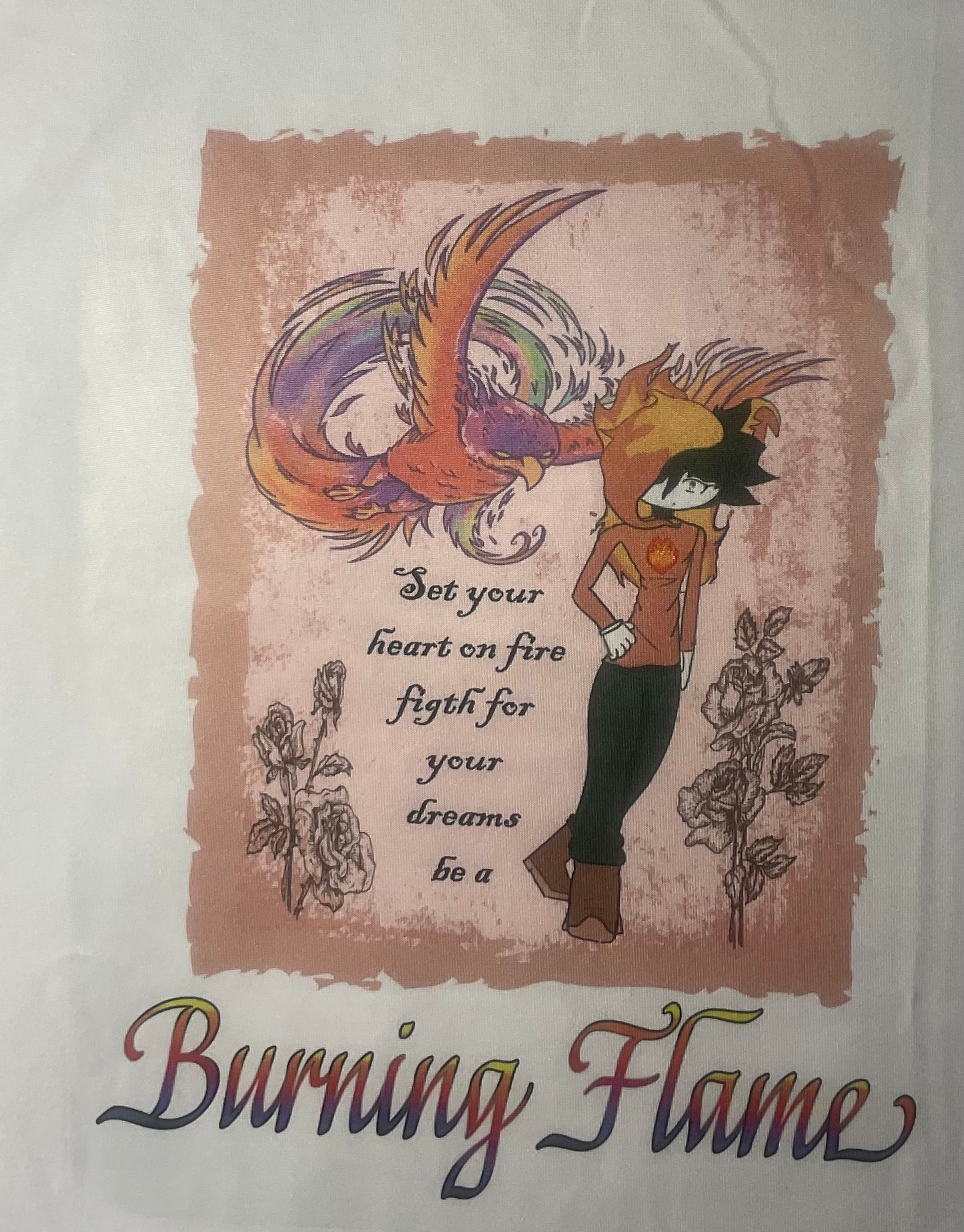 Burning flame - Sublimation Short sleeve Performance Poly t-shirt