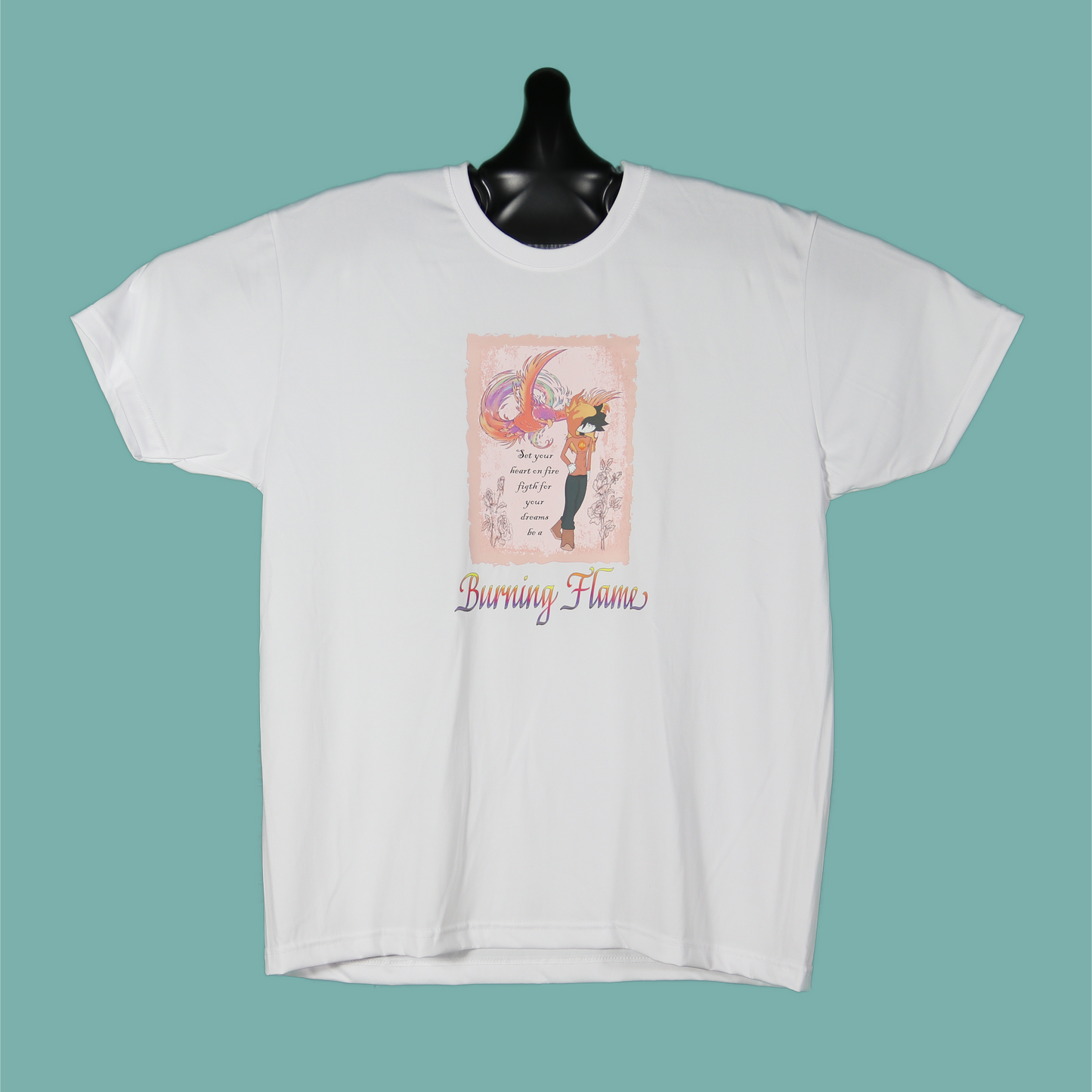 Burning Flame - Short sleeve Performance Poly t-shirt